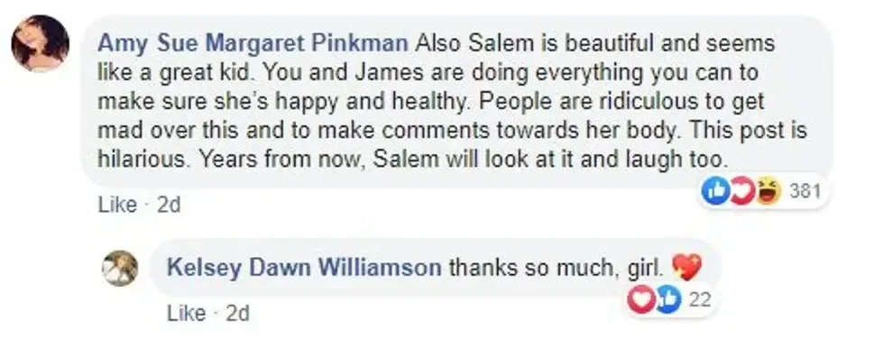 A message of positivity.