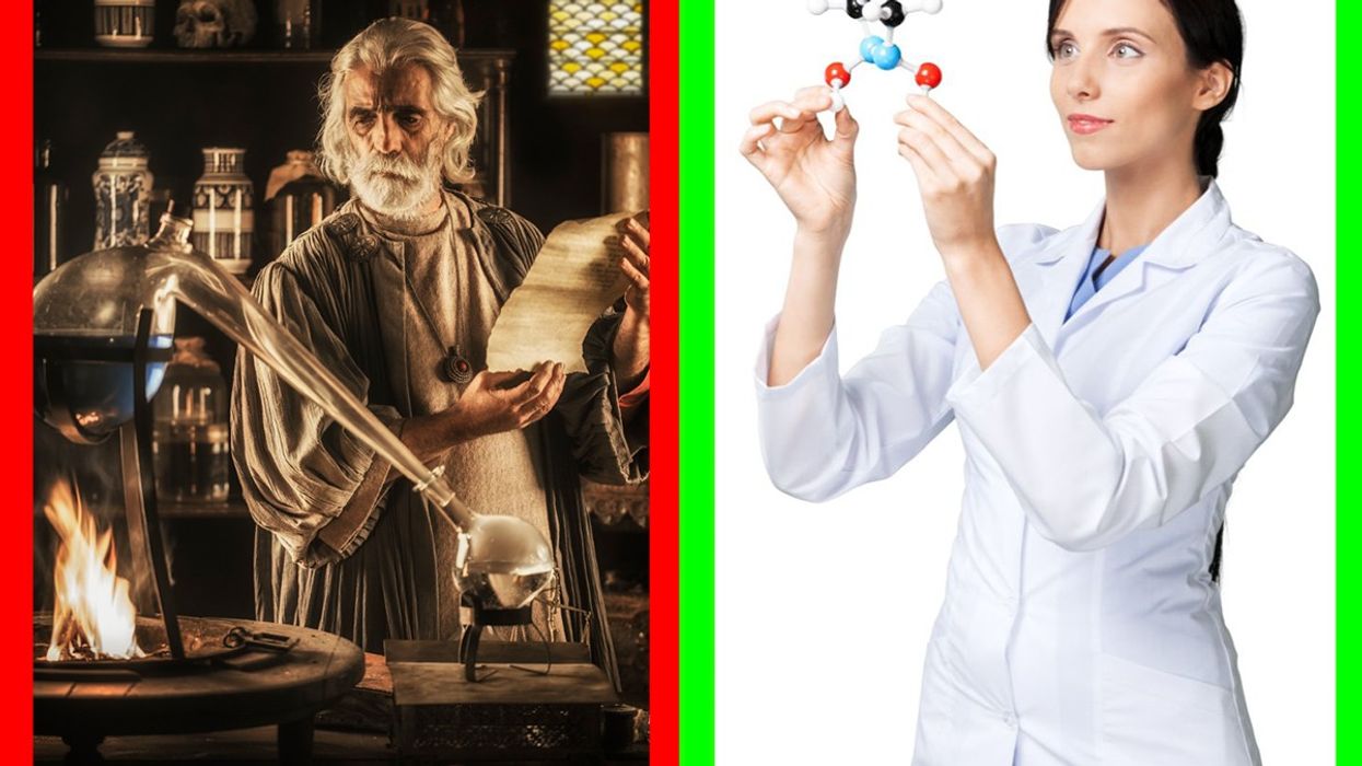 alchemy, science, particle collider, gold, technology, mental health, modern science