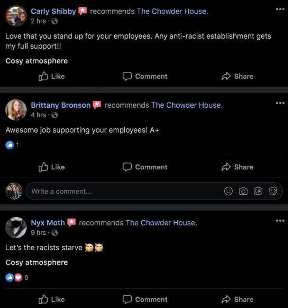 anti-racism, restaurant review, fairbanks alaska, viral tweet, social justice, etsy shirts, black-owned businesses, racism, chowder house, positive backlash