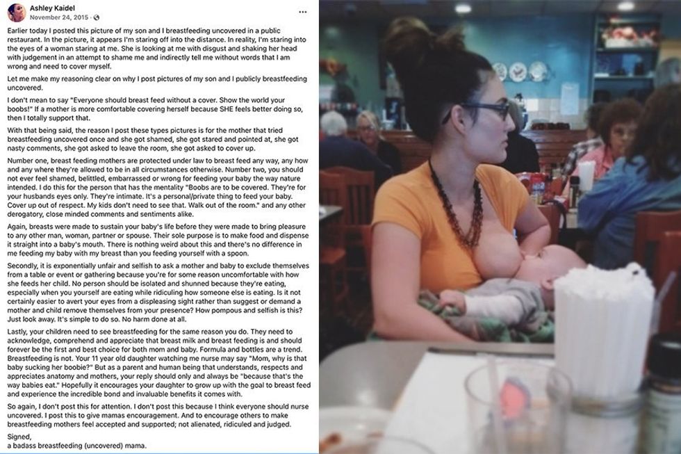Ashley Kaidel’s Facebook post.