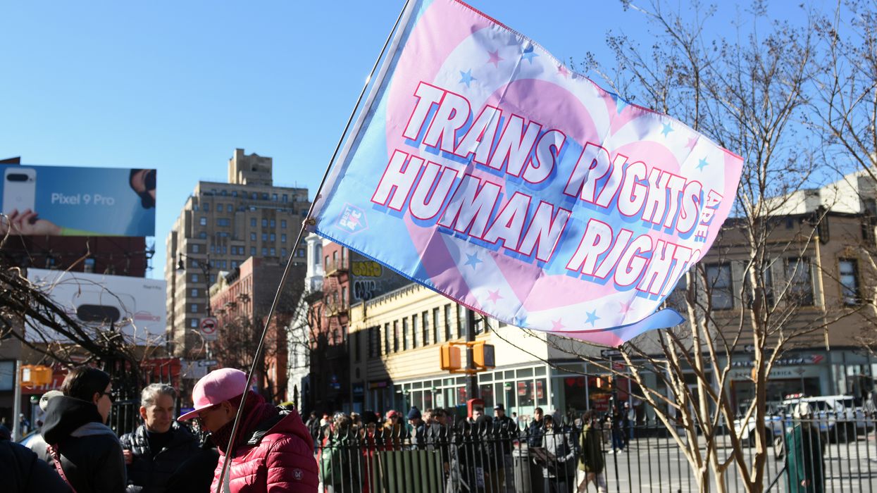 “No LGB without T” protest decries trans erasure on the Stonewall National Monument website
