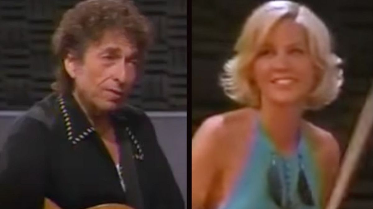 bob dylan, jenna elfman, dharma and greg, tv shows, musicians on tv
