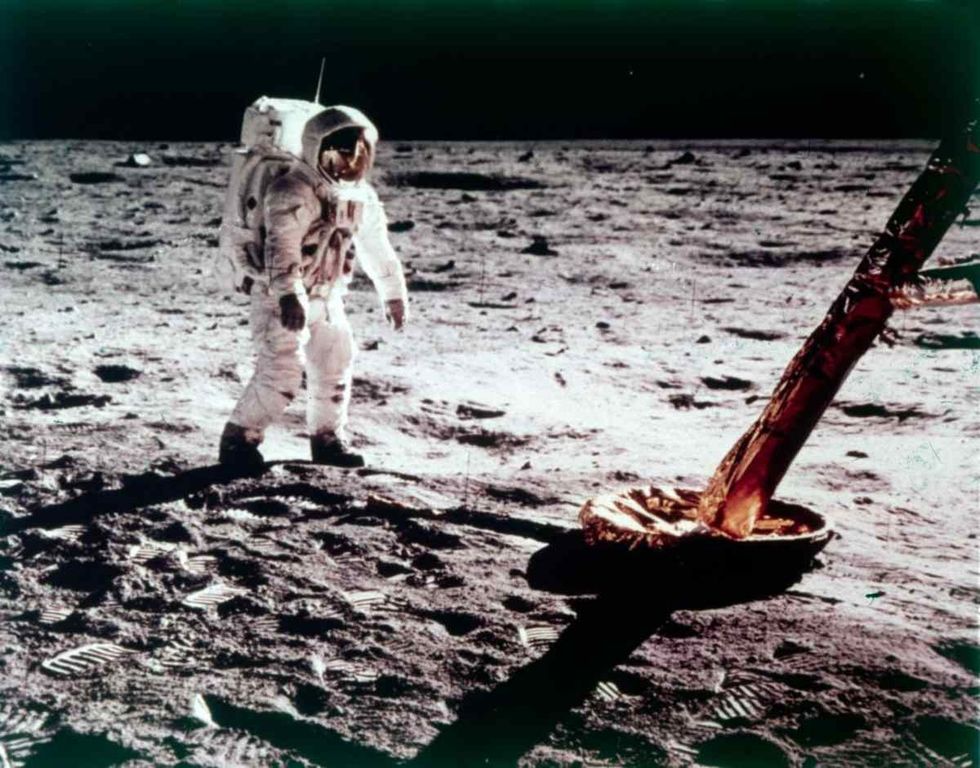 Buzz Aldrin near the leg of the Lunar Module on the Moon, Apollo 11 mission, July 1969. (Representative Image Source: Getty Images | Heritage Space/Heritage Images)