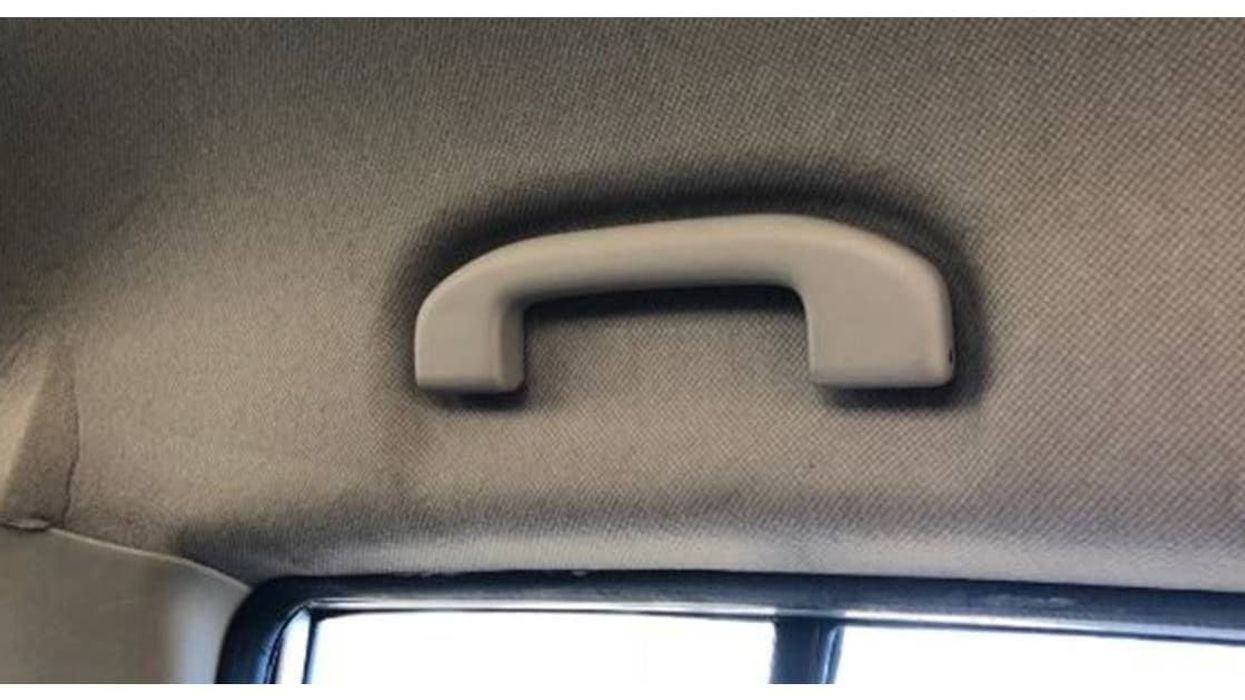 car handle, car ceiling grip, viral tweet, oh shit bar, twitter mystery solved, car interior parts, tiktok viral moment, passenger handle, funny mom moments, driving humor