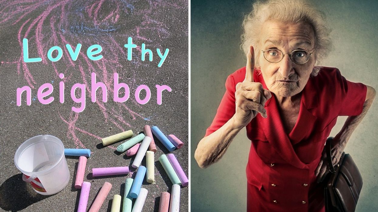 chalk talk, artist, mom, HOA, homeowners association, TikTok, neighborhood quarrel, positive message, discussion