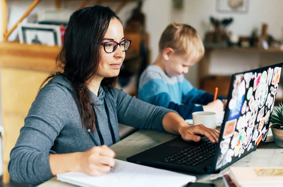 child care, work life balance, working from home, remote work benefits, home schooling
