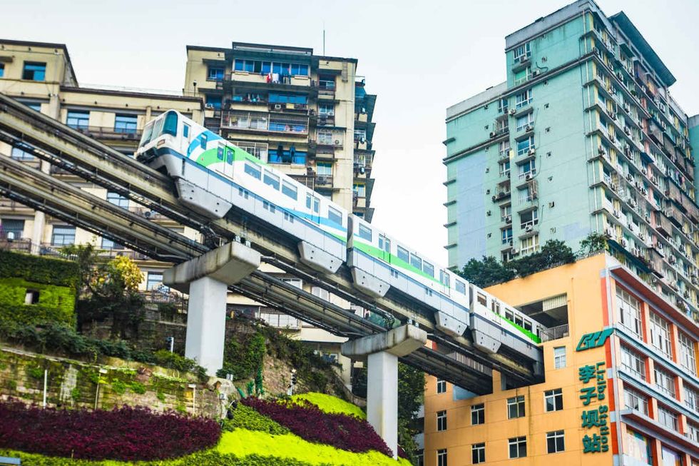 Chongqing Yuzhong District - Liziba Subway Station (Representative Image Source: Getty Images | Jiangle Chen)