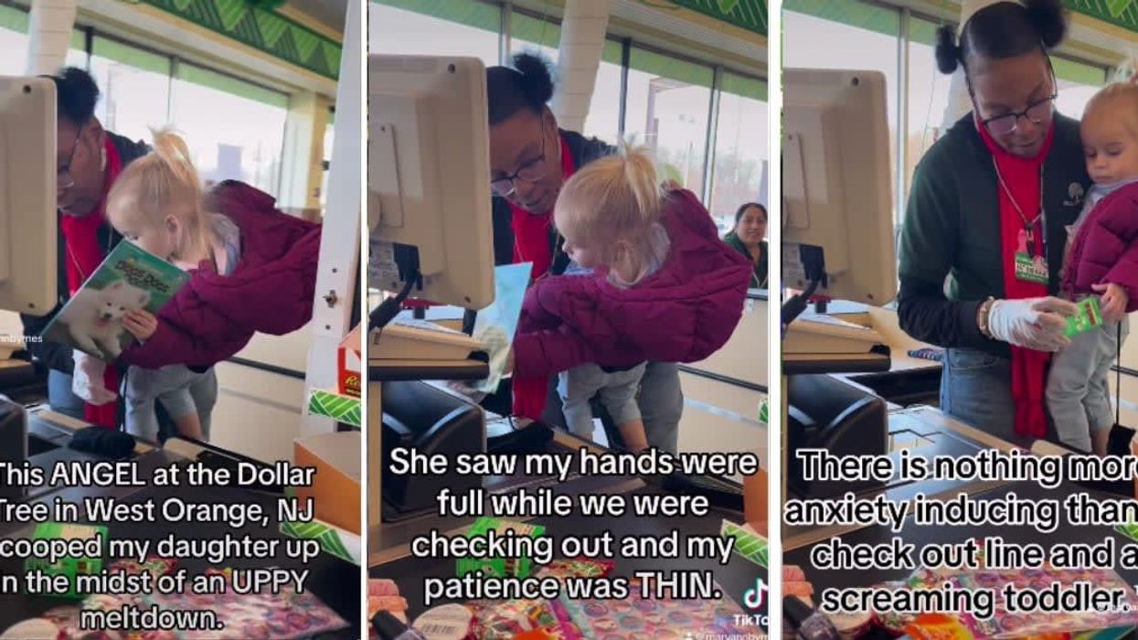 Dollar Tree store employee made a mom's day by handling her toddler's meltdown at the counter