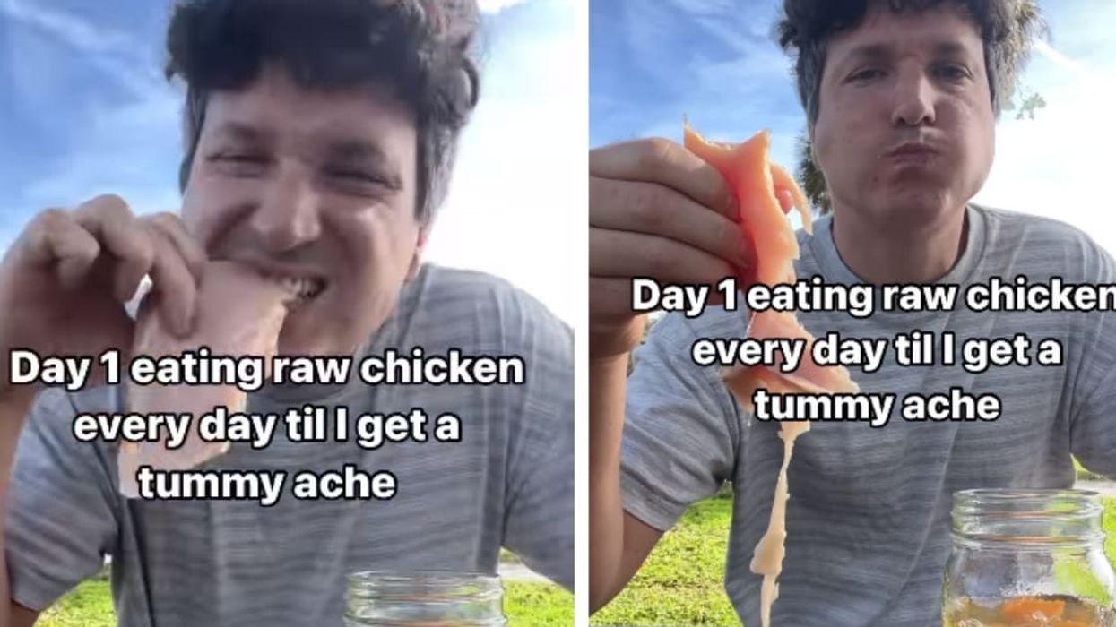 Florida man takes on bizzare challenge of eating raw chicken every day and the internet is hooked