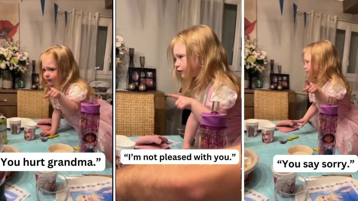 Little girl defends her grandma and scolds family member in the most adorable way