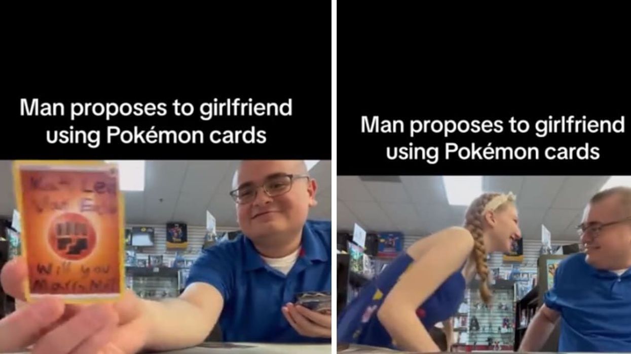 Man proposes to his girlfriend using Pokémon cards and there was only going to be one answer