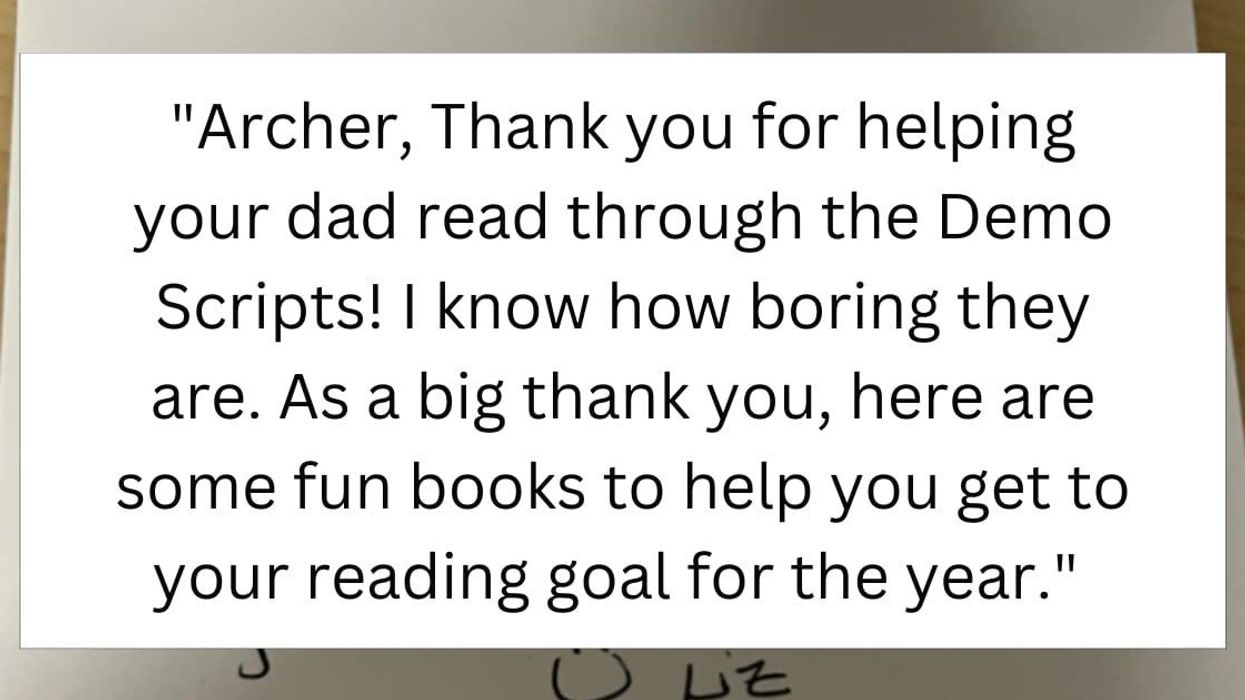 Boss' wholesome note to employee's son is winning the internet