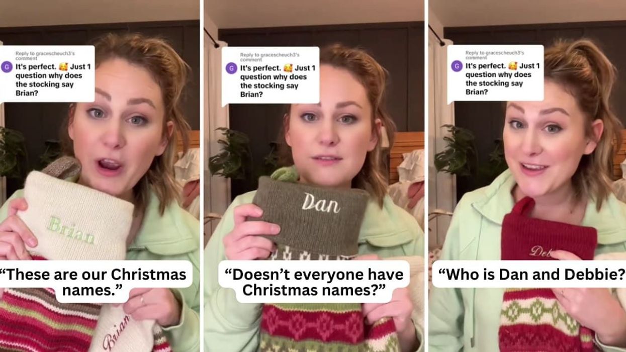 Woman shares why her family has special 'Christmas names' sewn on the stockings and it's so wholesome
