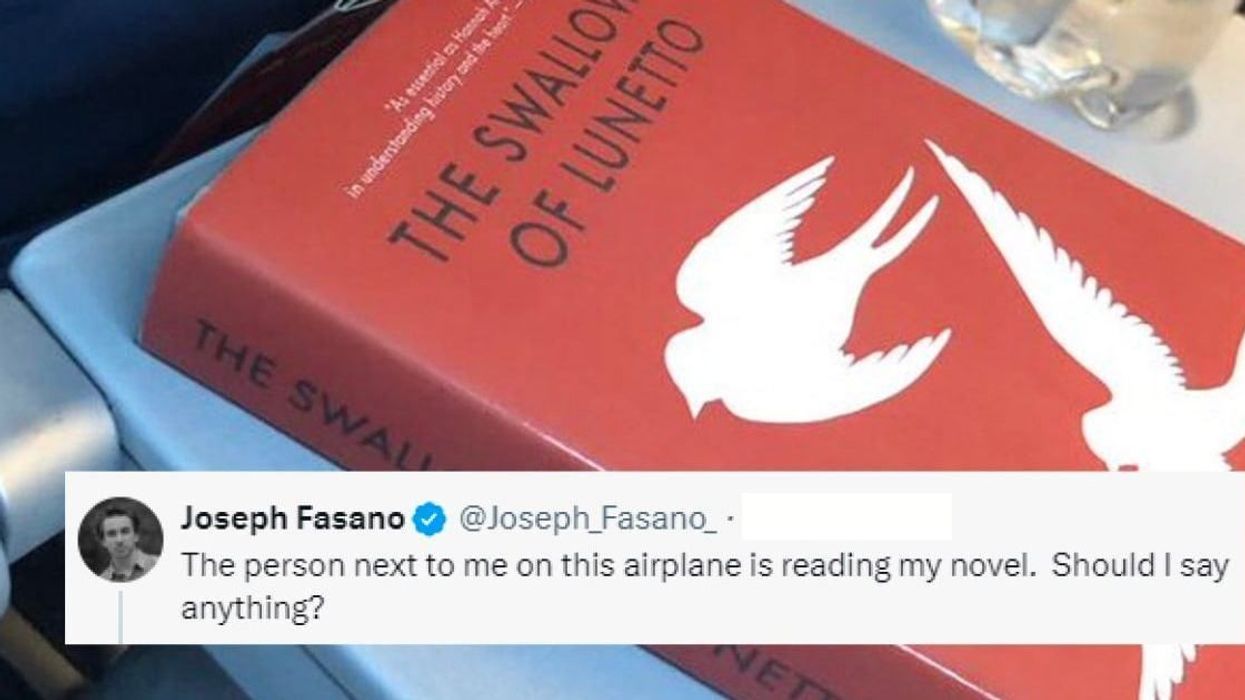 Author has wholesome interaction with fan reading his book without revealing his true identity