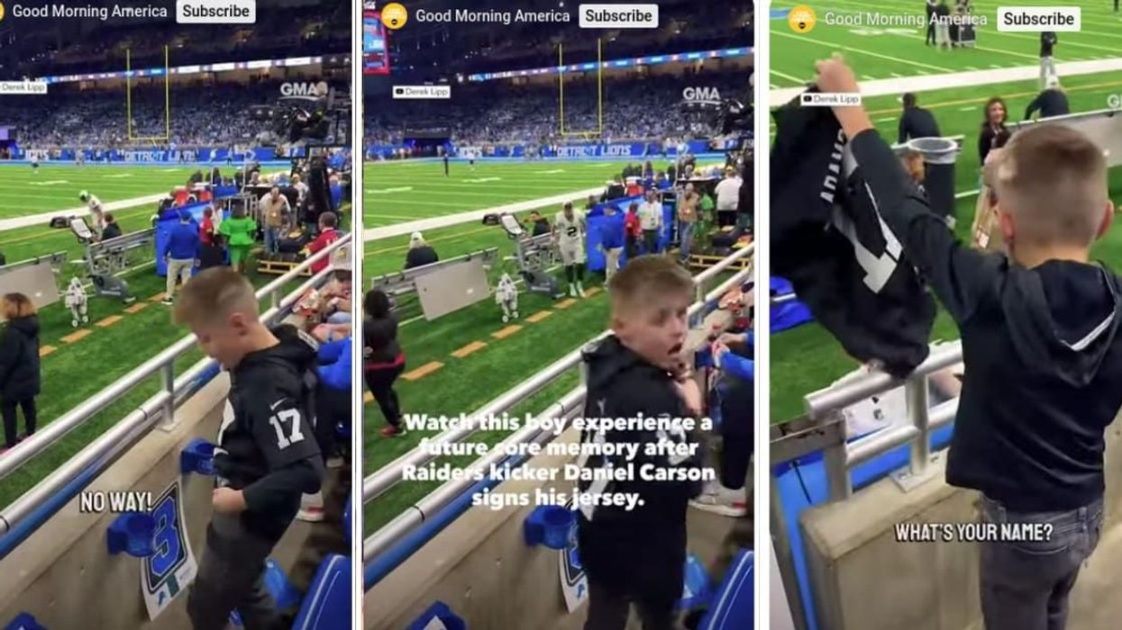 Young football fan has the best reaction to getting his jersey signed by his hero Daniel Carlson