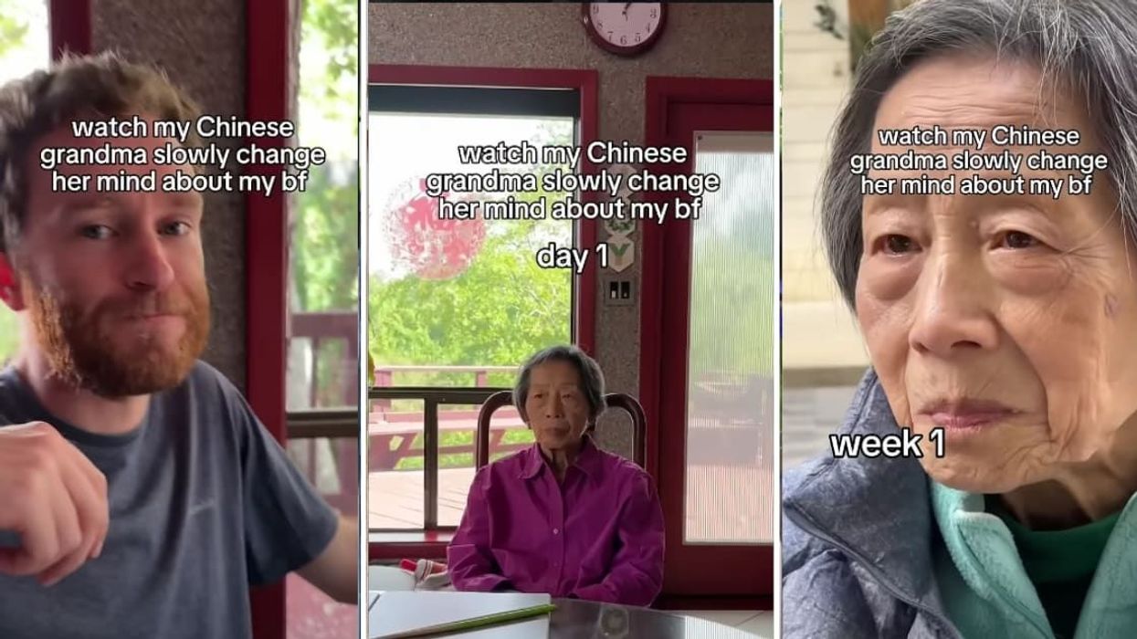 Video of grandma slowly coming around to accept her granddaughter's boyfriend is all kinds of wholesome