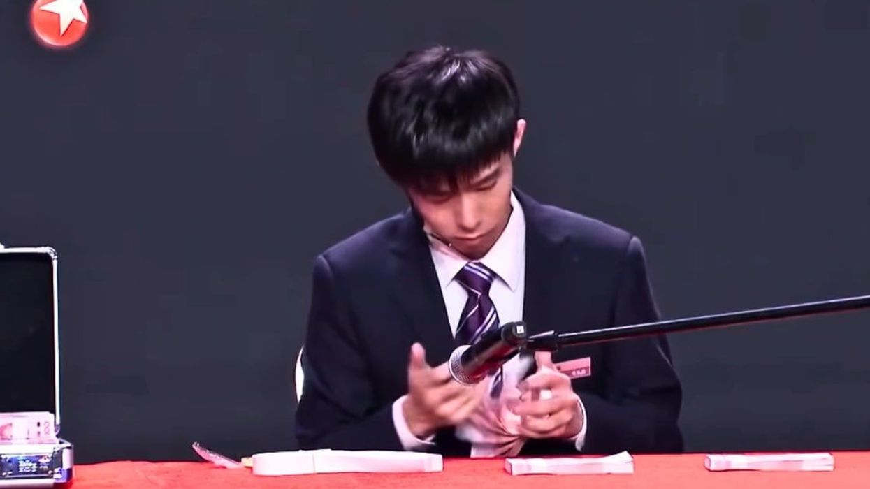 Boy claims he can count money faster than machine in competition. The result leaves judges stunned.