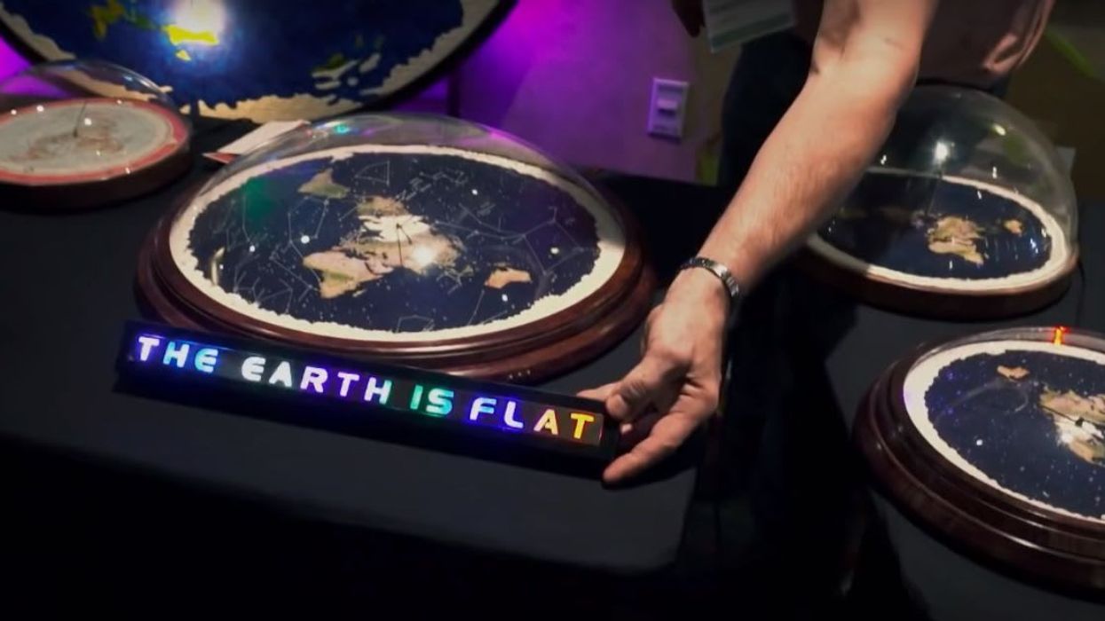 Man tries to show the Earth is flat but ends up proving it's otherwise in brilliant video