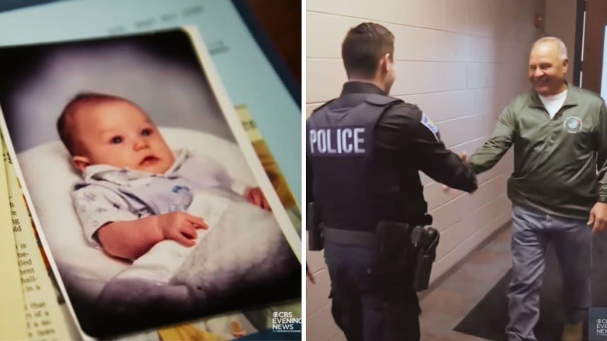 Retired police officer who rescued baby abandoned in a box 24 years ago, finally learns his identify