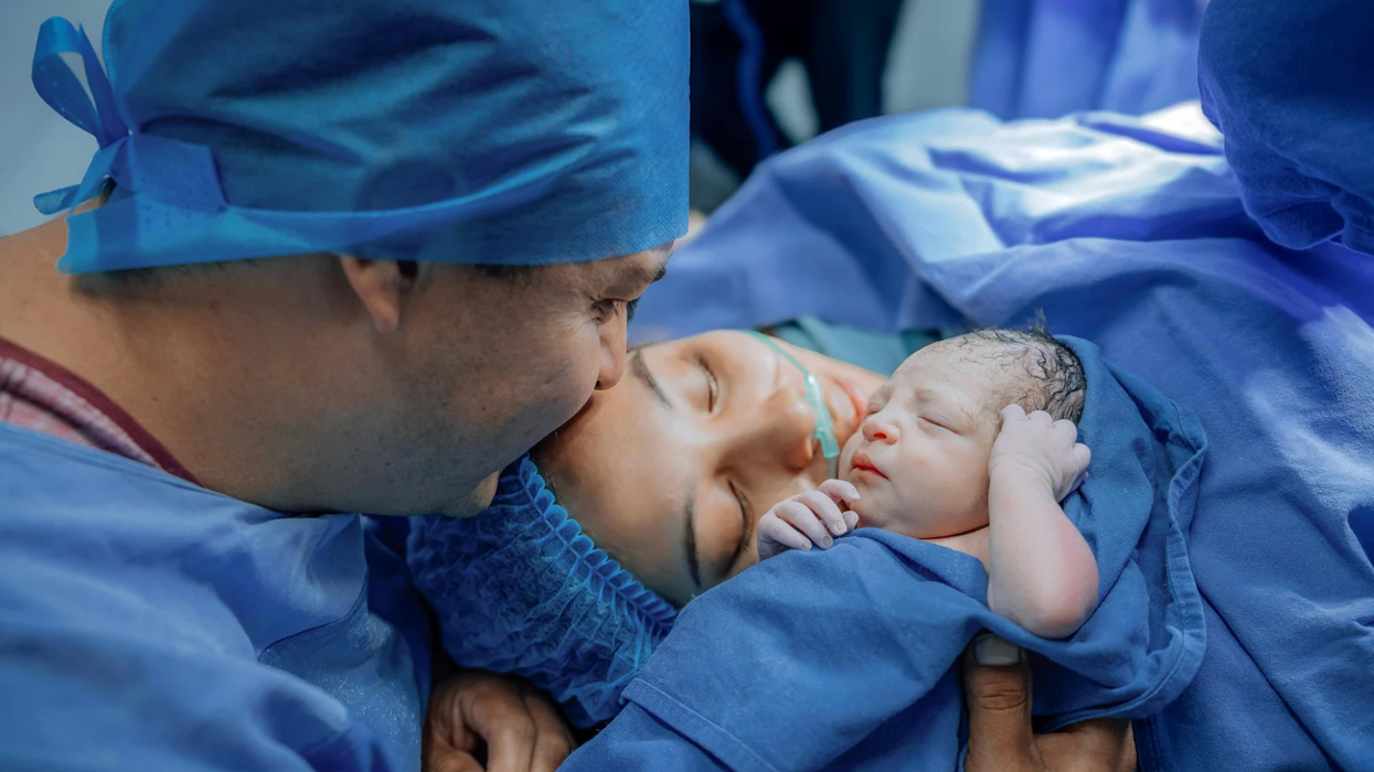 dad, newborn, birth, emergency C-section, viral video, TikTok, Rosalie Marie, hospital, parenting, relationship