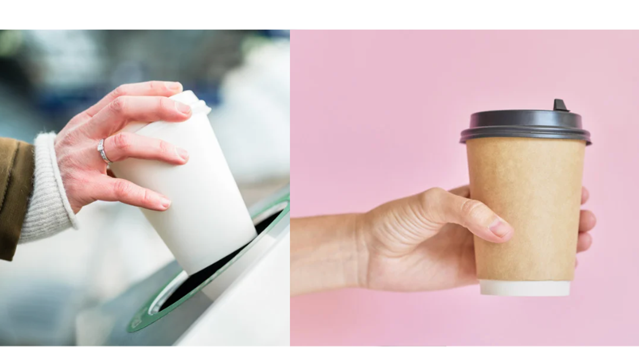 disposable cups, landfills, waste reduction, trash, reusables