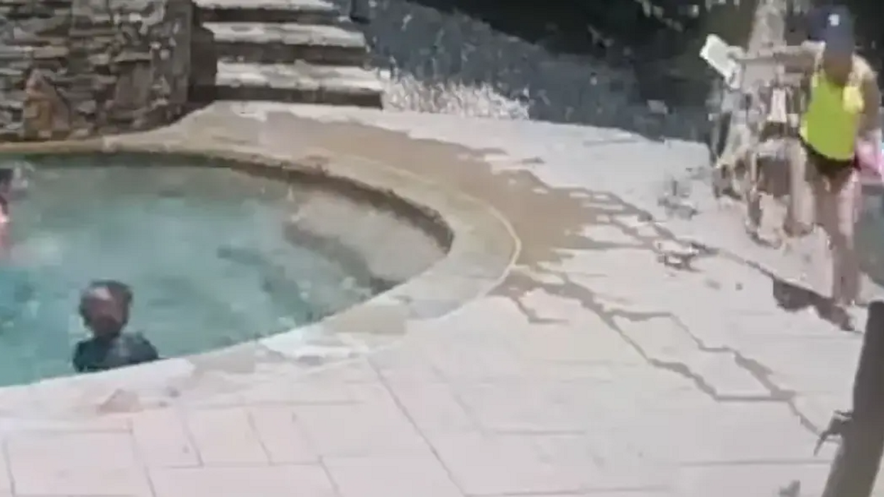 heroic child, viral video rescue, falling tree pool, Alpharetta Georgia news, kid saves mom, poolside accident, quick thinking child, family rescue story
