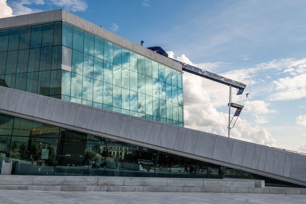 Image Source: 27 metre platform at the Oslo Opera House, (Photo by Romina Amato/Red Bull via Getty Images)