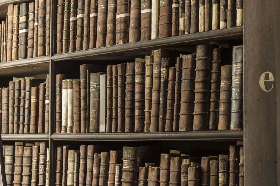 Image Source: A detail view of the book stacks in the Long Room of the Old Library at Trinity College on September 15, 2016 (Photo by David Madison/Getty Images)