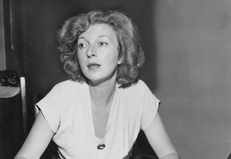 Image Source: American novelist and war correspondent Martha Gellhorn (1908 - 1998) at a press conference held at the offices of the Spanish Refugee Appeal in New York City, circa 1946. Photo by FPG/Archive Photos/Getty Images)
