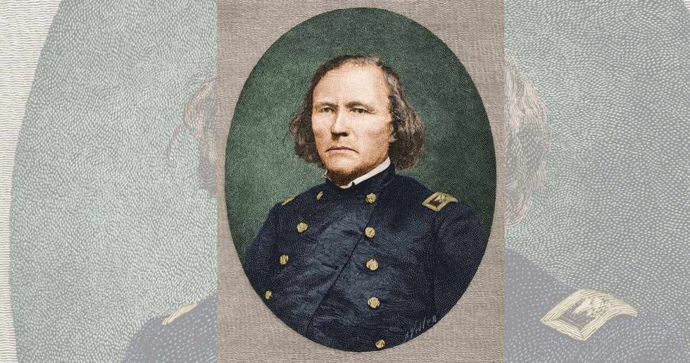 Image Source: Colorized portrait of American soldier, explorer, and scout Kit Carson (1809 - 1868) (born Christopher Houston Carson), 1860s. (Photo by Stock Montage/Getty Images)