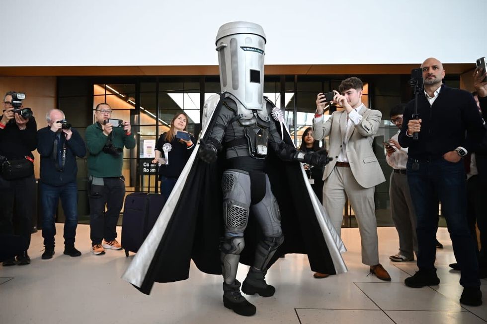 Image Source: London mayoral candidate Count Binface reacts after the results were announced in the London mayoral election at City Hall on May 4, 2024 in London, England. (Photo by Leon Neal/Getty Images)