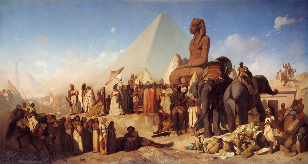 Image Source: Meeting between Cambyses II, King of Achaemenid of the Persian empire and Psammetichus III, Pharaoh from 526 to 525. Painting by Jean Adrien Guignet (1816-1854), 19th century. (Photo by Leemage/Corbis via Getty Images)