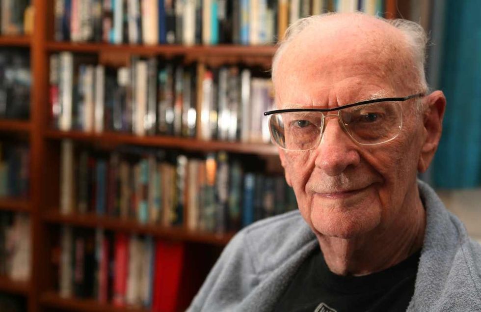 Image Source: Science fiction writer, scientist, inventor and author Arthur C. Clarke at his home in Colombo. (Photo by Andrew Holbrooke/Corbis via Getty Images)