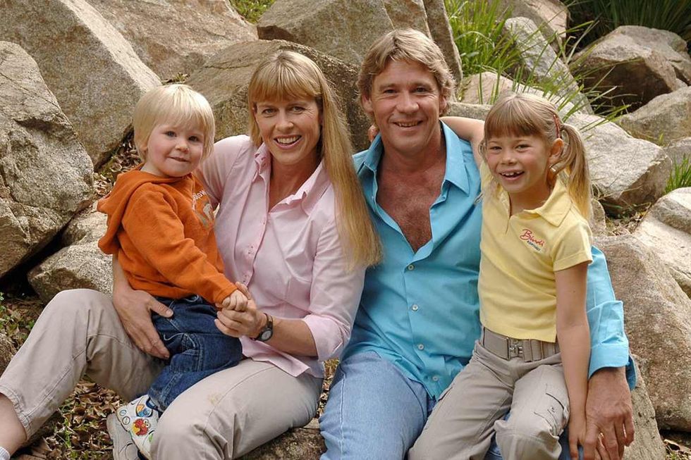 Image Source: Steve Irwin poses with his family at Australia Zoo June 19, 2006 in Beerwah, Australia. (Photo by Australia Zoo via Getty Images