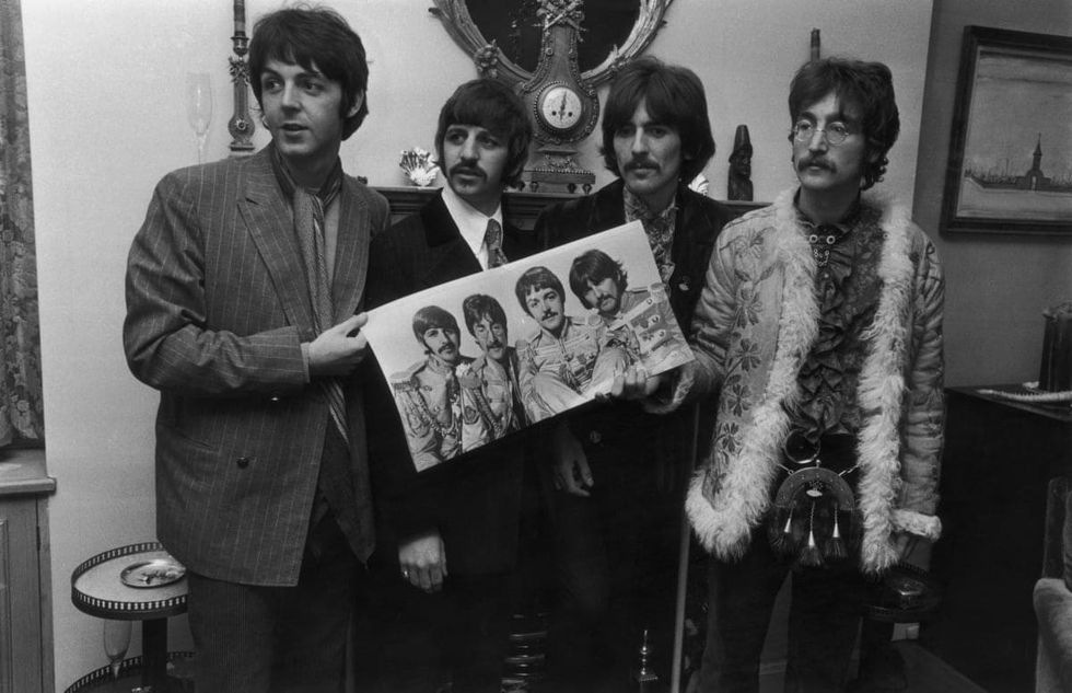 Image Source:  The Beatles (left to right) Paul McCartney, Ringo Starr, George Harrison and John Lennon. (Photo by John Downing/Getty Images)