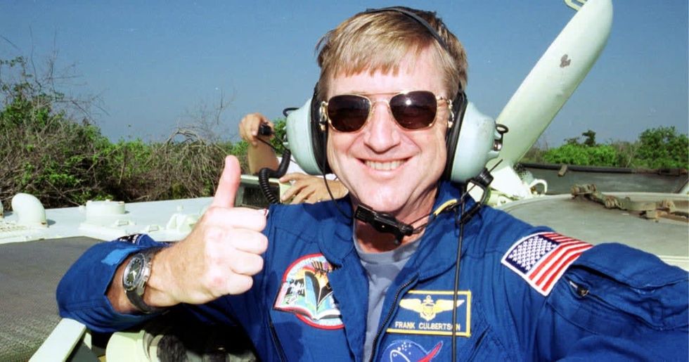 Image Source : US astronaut Frank Culbertson poses for a photo July 18, 2001 while training for a shuttle flight to international space station Alpha. Culbertson took command of the international space station August 13, 2001 along with two Russian cosmonauts, where he will spend the next four months. (Photo by NASA/Getty Images)