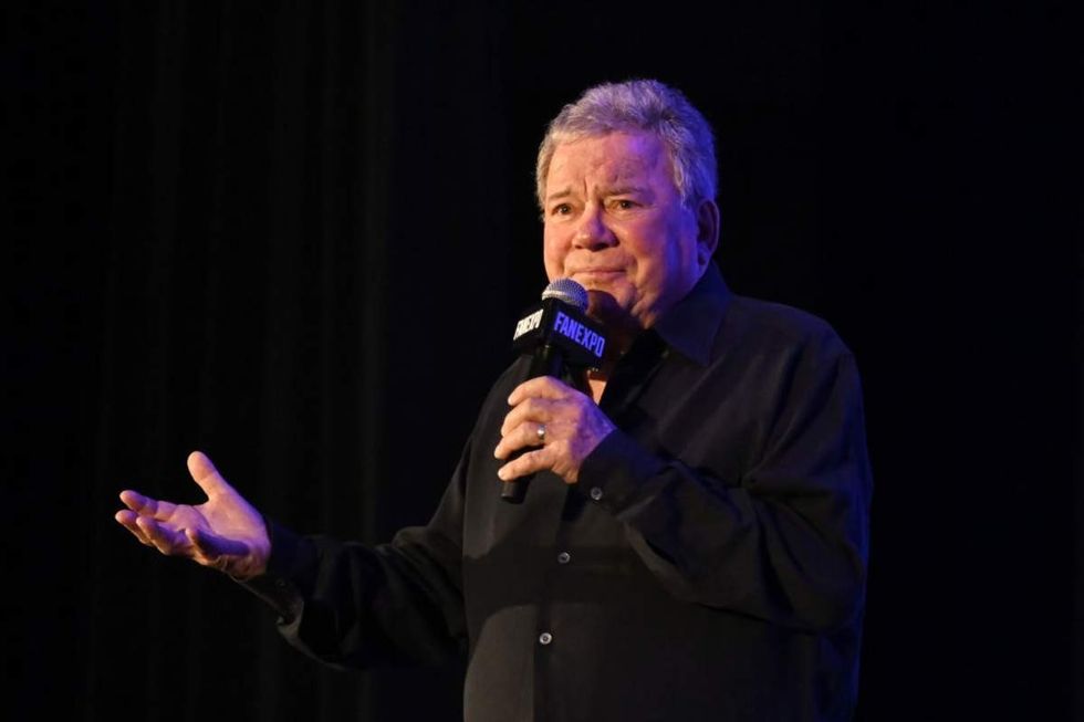 Image Source: William Shatner speaks on stage during a panel at FAN EXPO Chicago 2024 on August 17, 2024 in Rosemont, Illinois. (Photo by Daniel Boczarski/Getty Images)