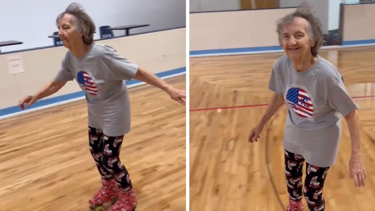Video of elderly woman skating without a care in the world is inspiring the internet