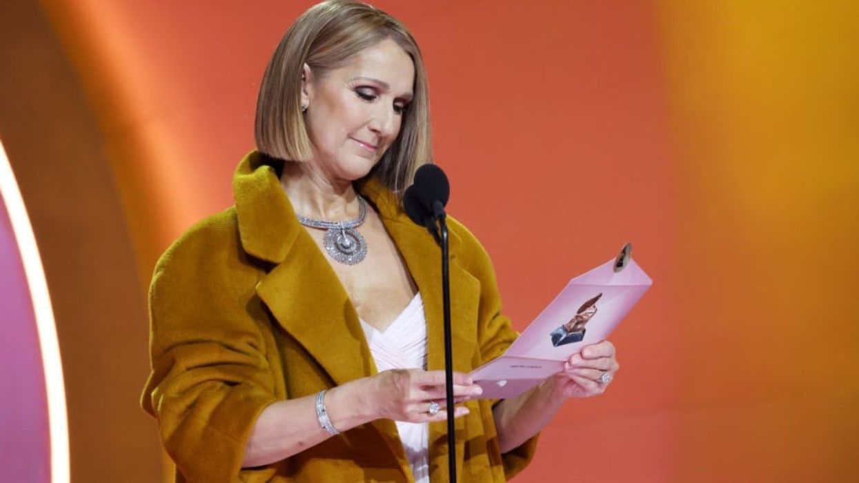 Celine Dion gets emotional after getting a standing ovation on her return to the stage at the Grammys