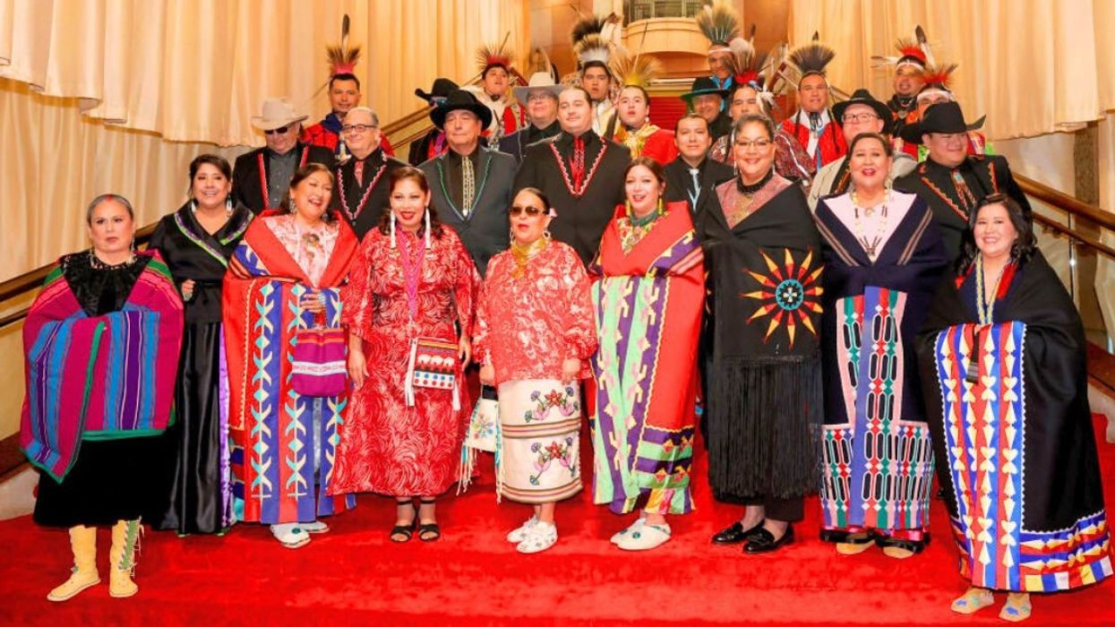 Osage Nation receive standing ovation at the Oscars for 'Wahzhazhe' performance that was banned until 1978