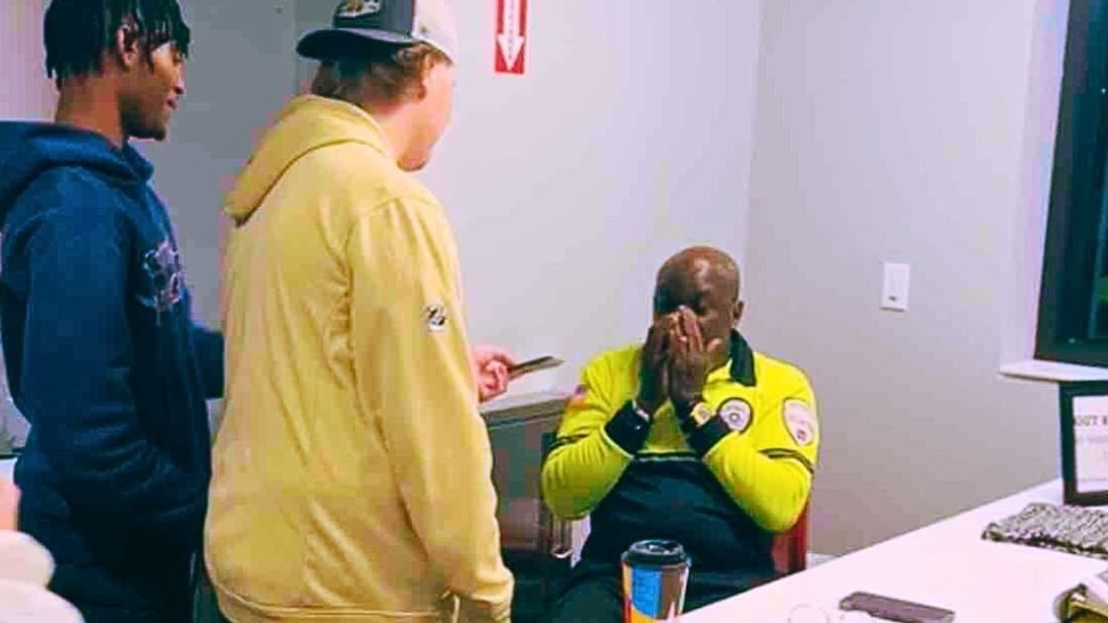 Security guard left in tears as students raise $30k to help him visit his family after 11 years