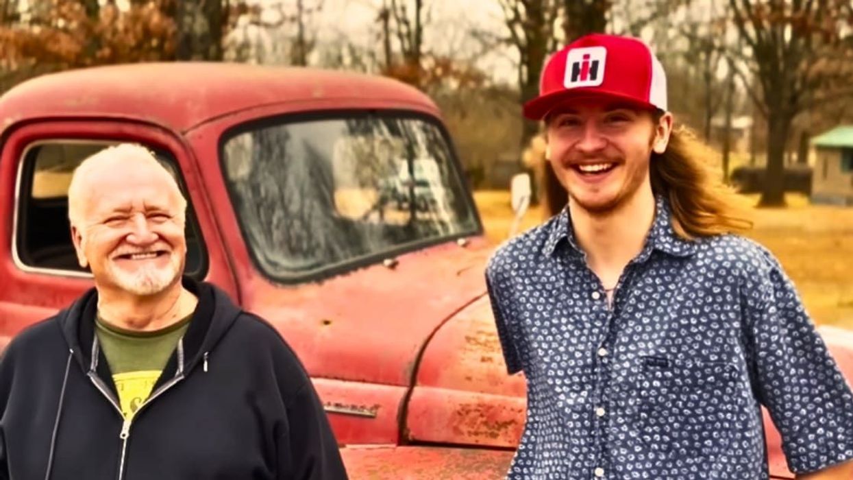 Grandfather left in tears after grandson surprises him by restoring his 1954 truck