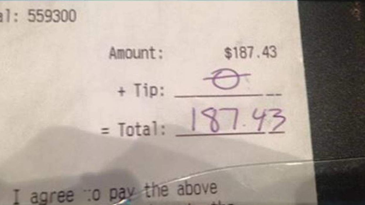 Server’s response to getting a $0 tip is something everyone should see