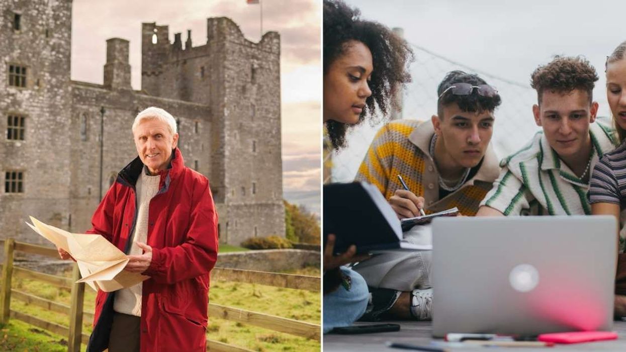 Elderly employee promoting ancient castle with a Gen Z script and thick British accent is comedy gold