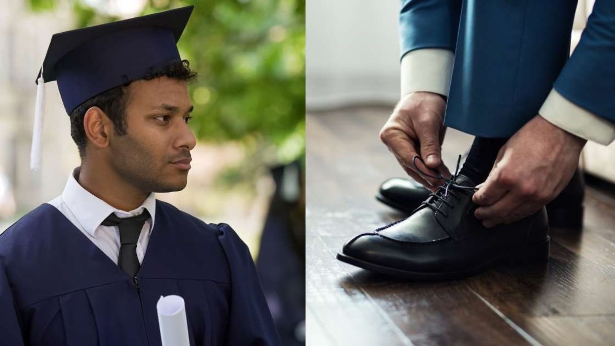 A student was denied his graduation walk because of his shoes. Then a teacher stepped up to save the day