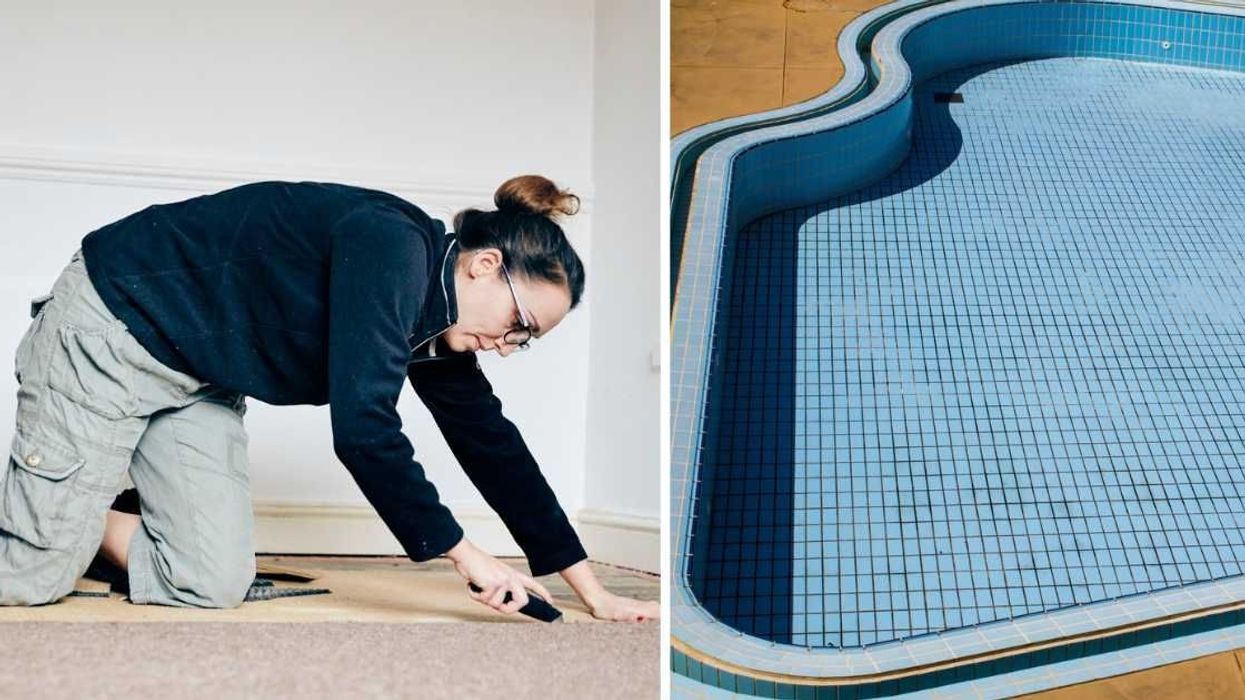 Woman stunned after finding a secret swimming pool hiding beneath her new home's floorboard