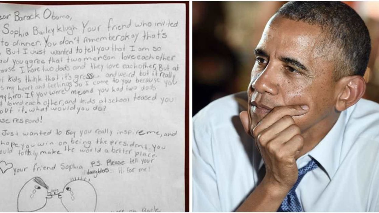 Barack Obama wrote a beautiful letter to a 10-year-old girl who was being bullied about her gay parents.