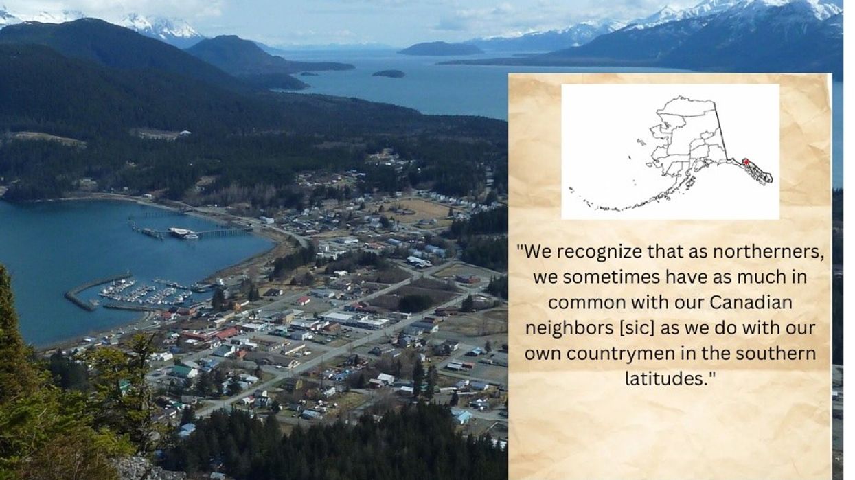 Small Alaska town sends the perfect 'love letter' to their closest Canadian neighbors