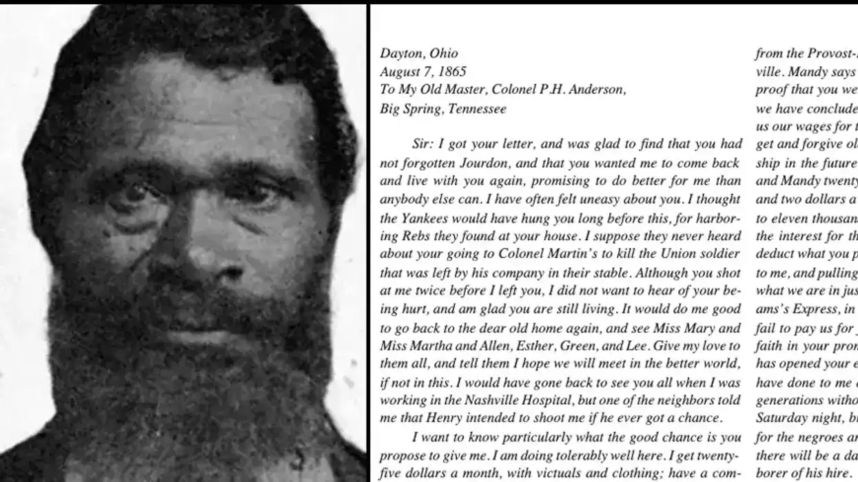 Jordan Anderson letter, freed slave letter, historical clapbacks, powerful historical documents, slavery in America, American history, reparations, slave response letter, 1865 historical letters
