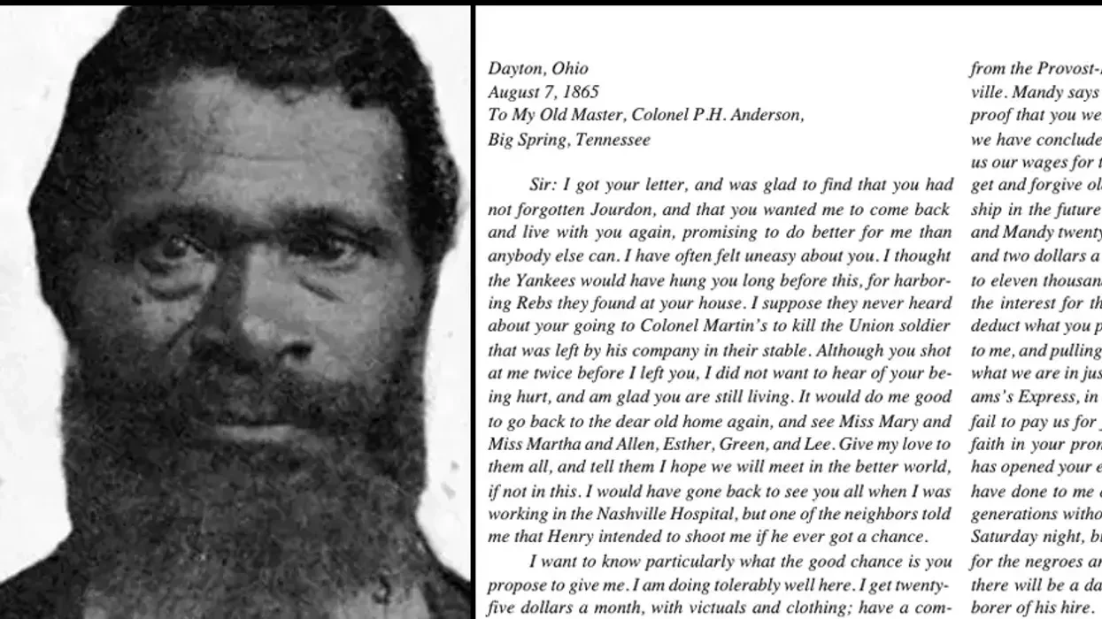 Jordan Anderson letter, freed slave letter, historical clapbacks, powerful historical documents, slavery in America, American history, reparations, slave response letter, 1865 historical letters